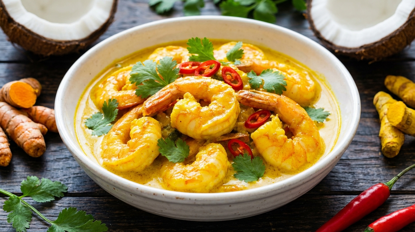découvrez une recette facile et rapide de crevettes au curry coco, idéale pour un repas savoureux et exotique à partager en famille ou entre amis.