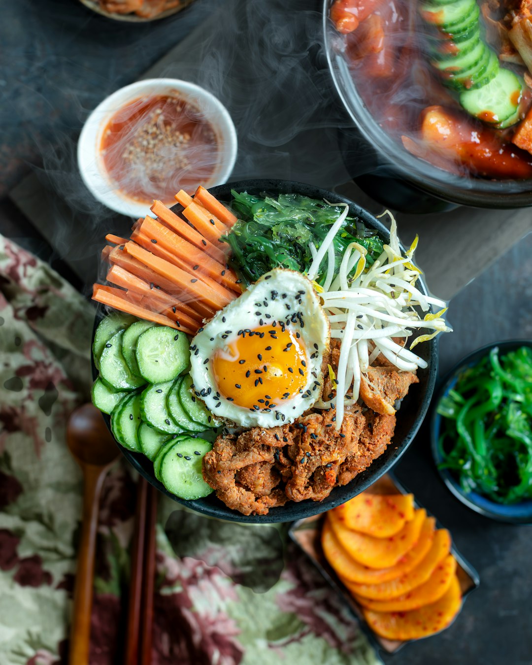 Bibimbap with fried egg