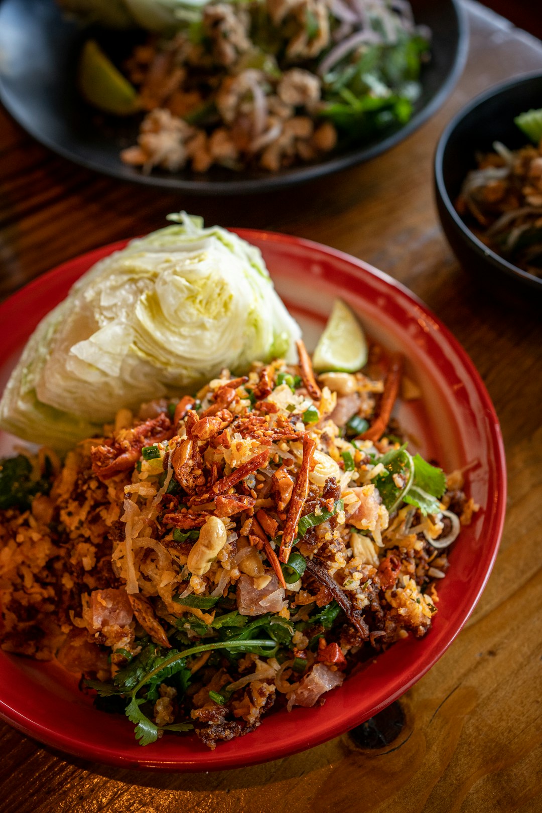 Nam Khao (crispy rice salad) from Taurus Ox in Seattle, WA