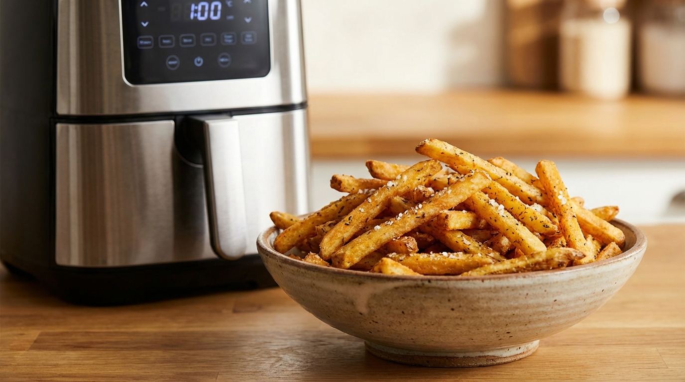 découvrez nos astuces pour préparer des frites croustillantes et dorées à la perfection avec votre air fryer, pour un snack sain et savoureux.
