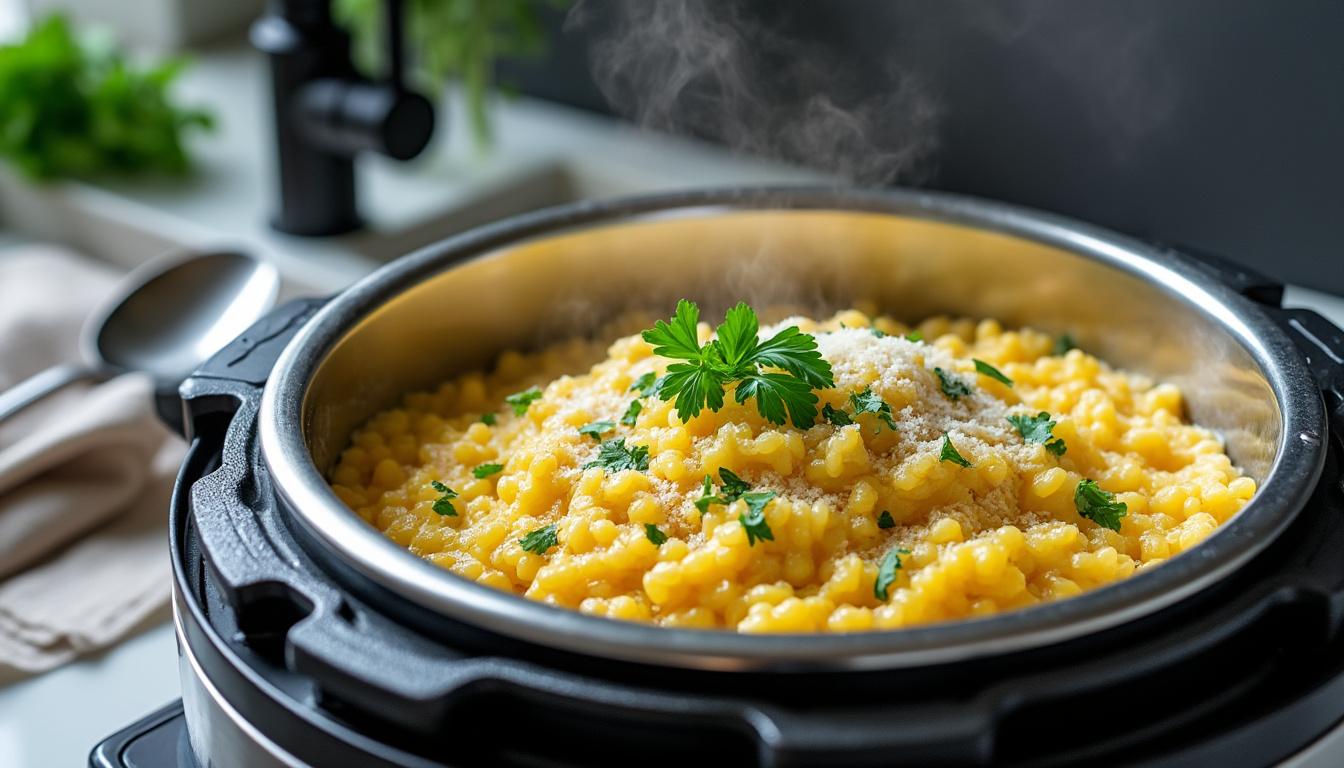 découvrez nos astuces simples pour préparer un risotto savoureux et rapide avec votre cookeo. suivez notre guide étape par étape pour un plat délicieux en un rien de temps.