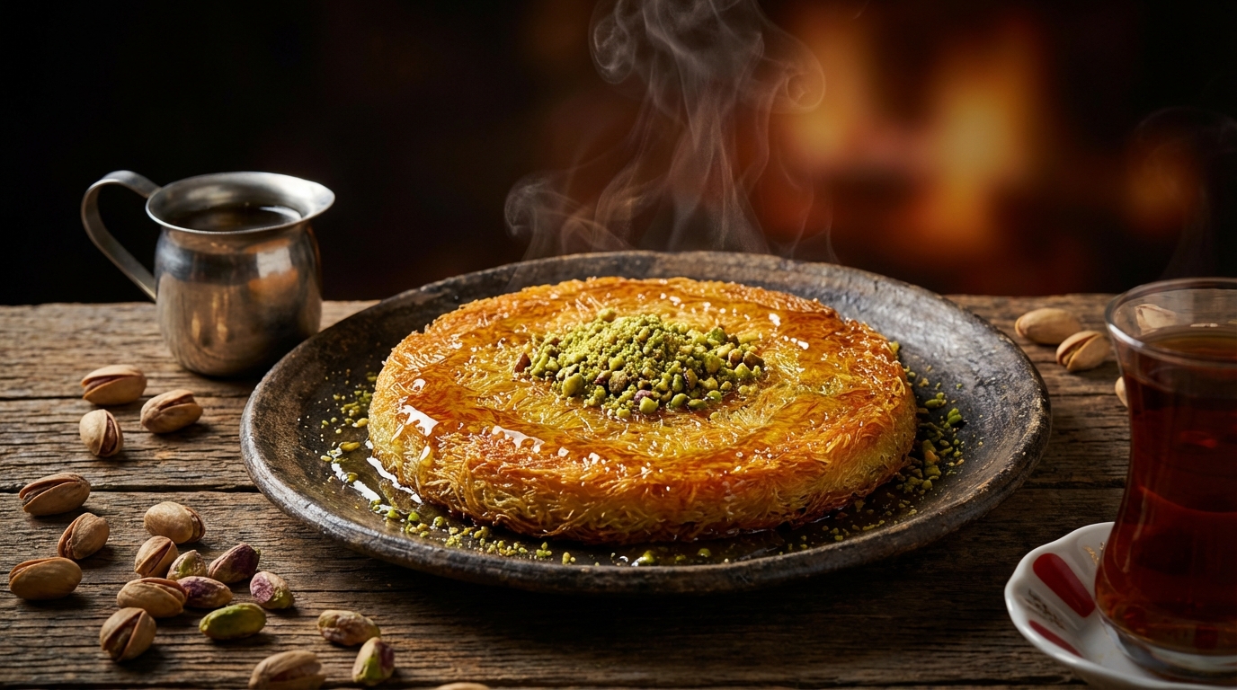 explorez les saveurs uniques du kunefe, un dessert traditionnel riche en histoire et en culture, et laissez-vous séduire par son goût authentique.