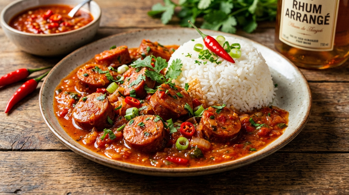 découvrez la recette traditionnelle du rougail saucisse, un plat savoureux et convivial parfait pour partager un repas chaleureux en famille ou entre amis.