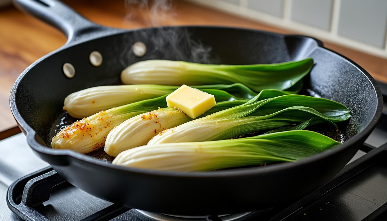 découvrez comment préparer facilement des endives braisées à la poêle avec notre recette simple et rapide. un plat savoureux et léger pour toutes les occasions.