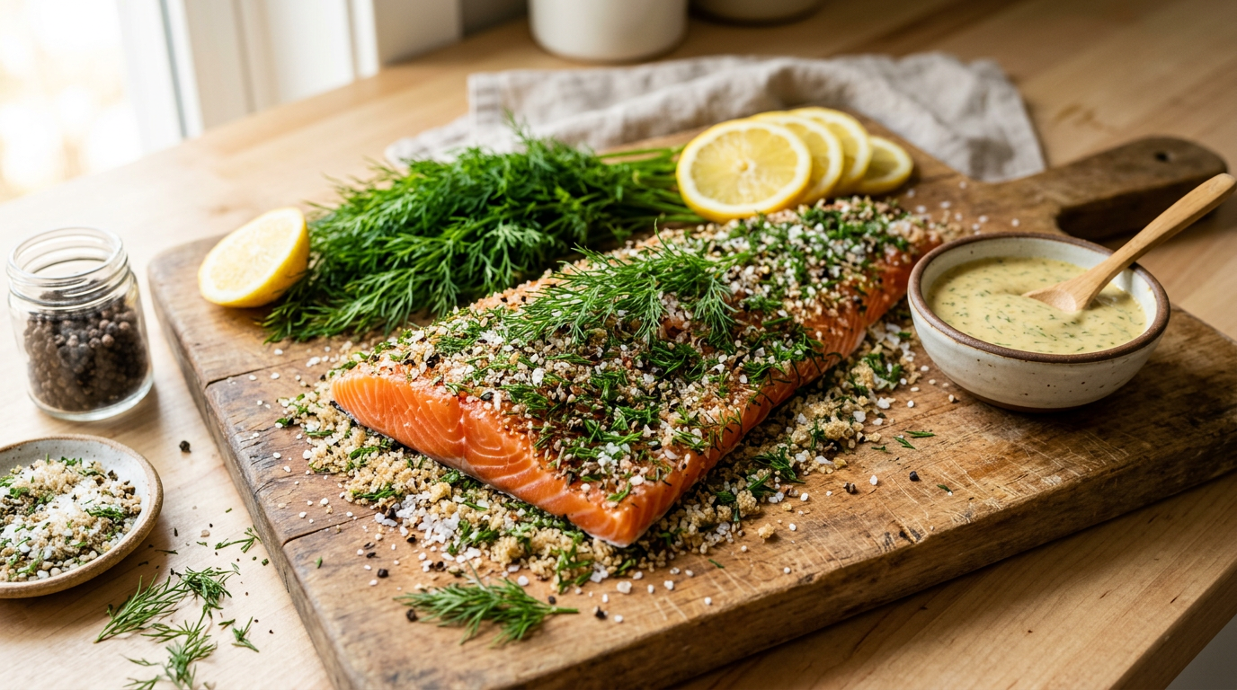 découvrez comment préparer facilement un saumon gravlax maison avec notre recette simple et rapide. apprenez les étapes pour un saumon savoureux et parfaitement mariné.
