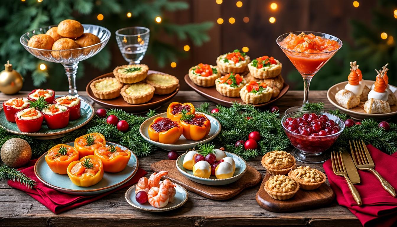 découvrez 16 idées originales pour un apéritif de noël unique et surprenez vos invités avec des recettes festives et faciles à réaliser.