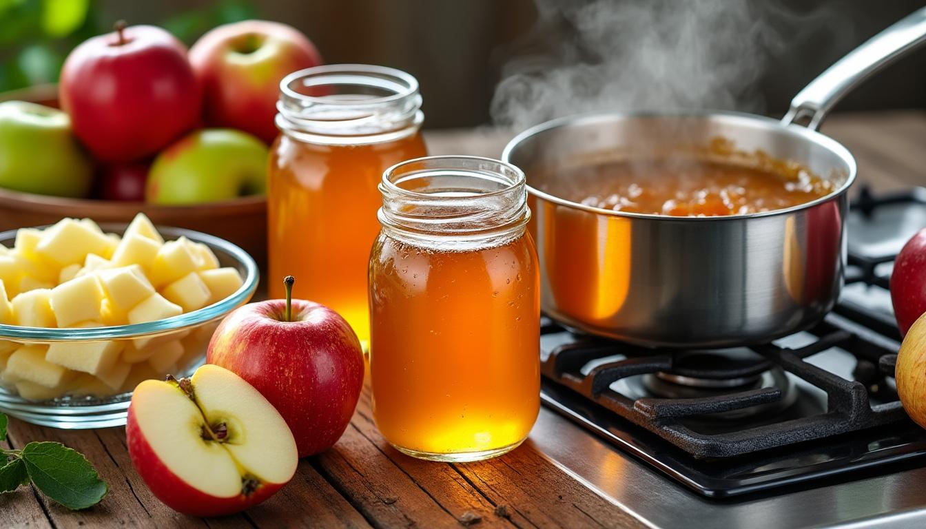 découvrez comment préparer une délicieuse confiture de pommes maison en quelques étapes simples, pour savourer un dessert naturel et gourmand.