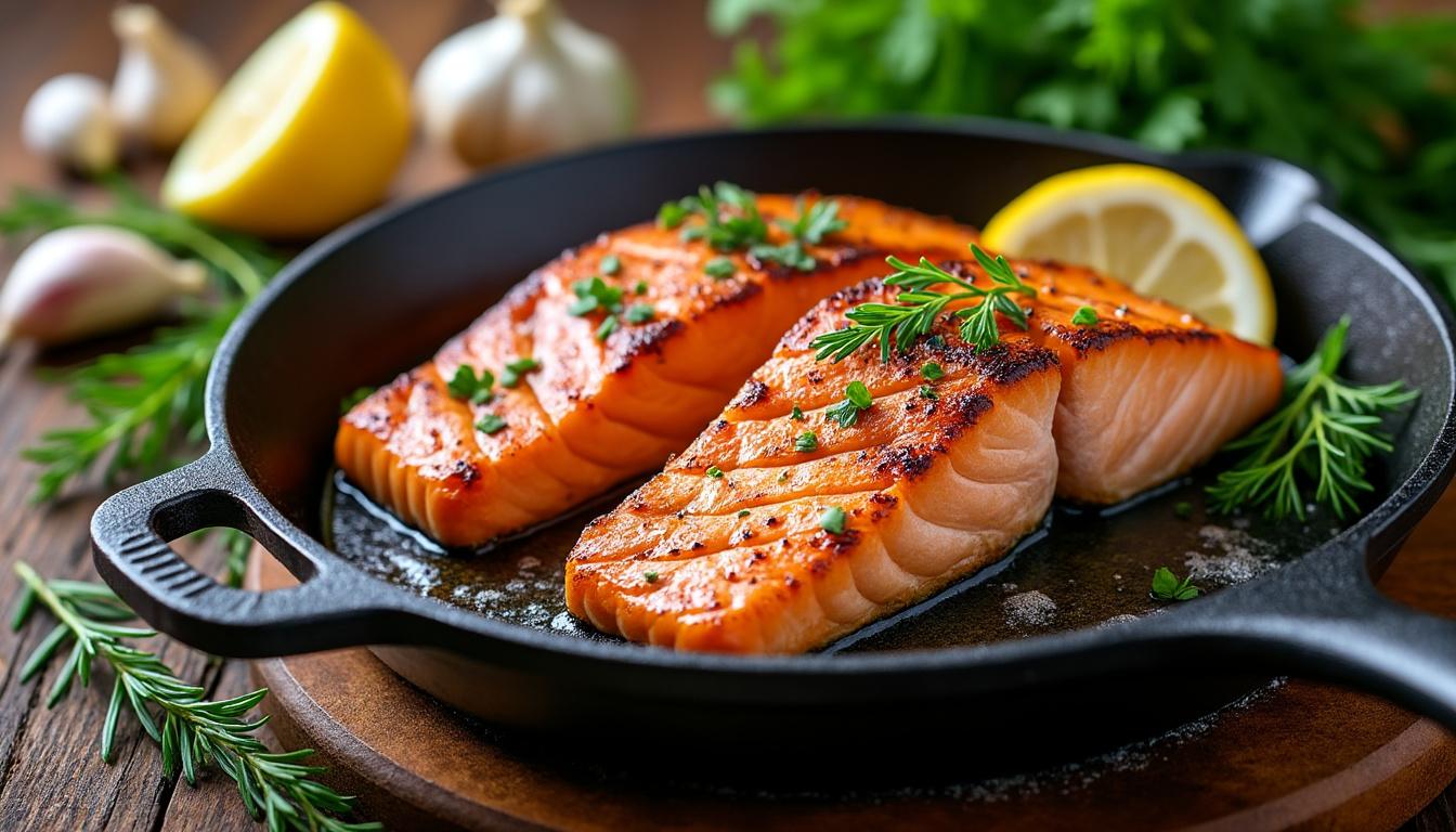 découvrez nos astuces pour réussir un saumon à la poêle savoureux et croustillant, parfait pour un repas délicieux et rapide.