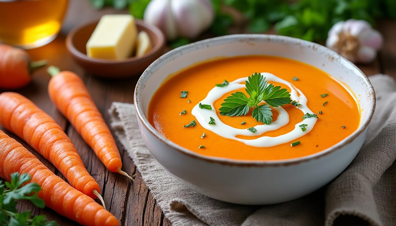 découvrez nos astuces pour préparer un velouté de carottes onctueux et savoureux, parfait pour réchauffer vos repas avec une touche gourmande.