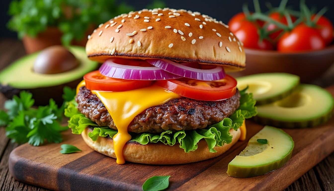 découvrez notre recette de burger maison simple et savoureuse, idéale pour un repas gourmand. suivez nos conseils faciles pour préparer un burger parfait chez vous.