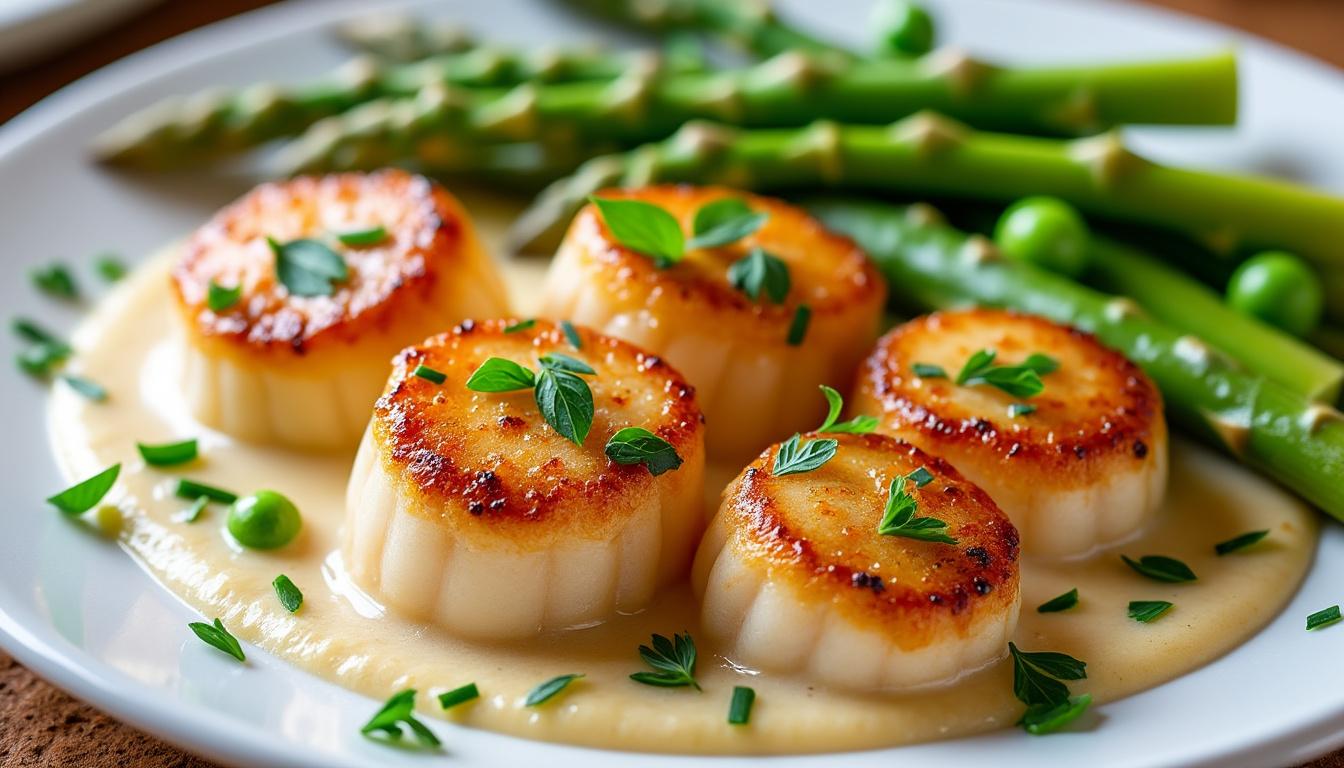 découvrez notre recette facile de noix de saint-jacques à la crème, parfaite pour un repas gourmand et raffiné en toute simplicité.