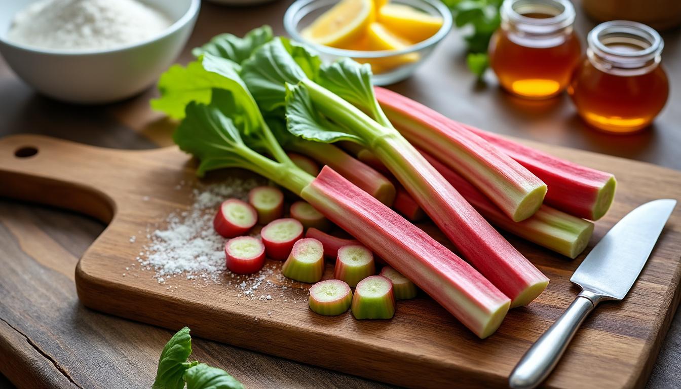 découvrez une recette facile et rapide pour cuisiner la rhubarbe, idéale pour un dessert frais et savoureux en quelques minutes.
