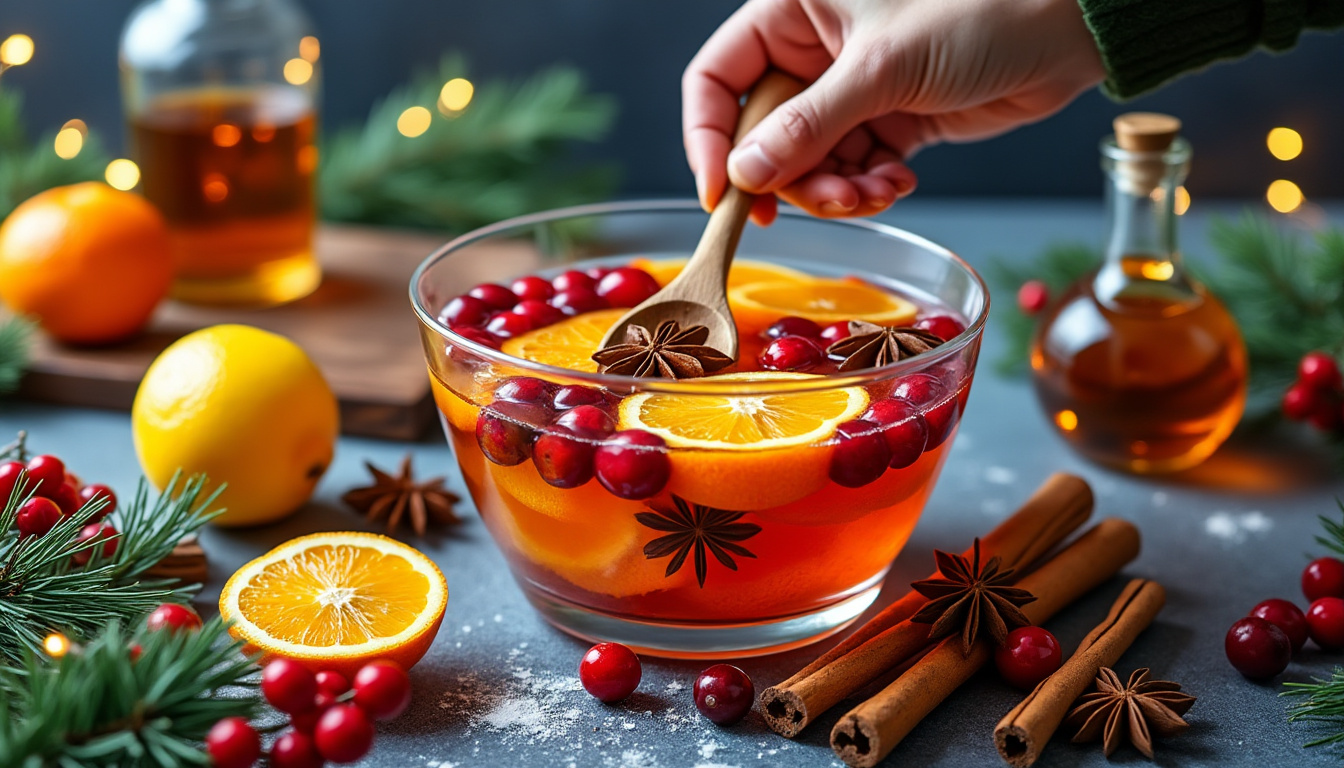 découvrez comment préparer un punch de noël savoureux et facile à réaliser pour régaler vos invités pendant les fêtes.