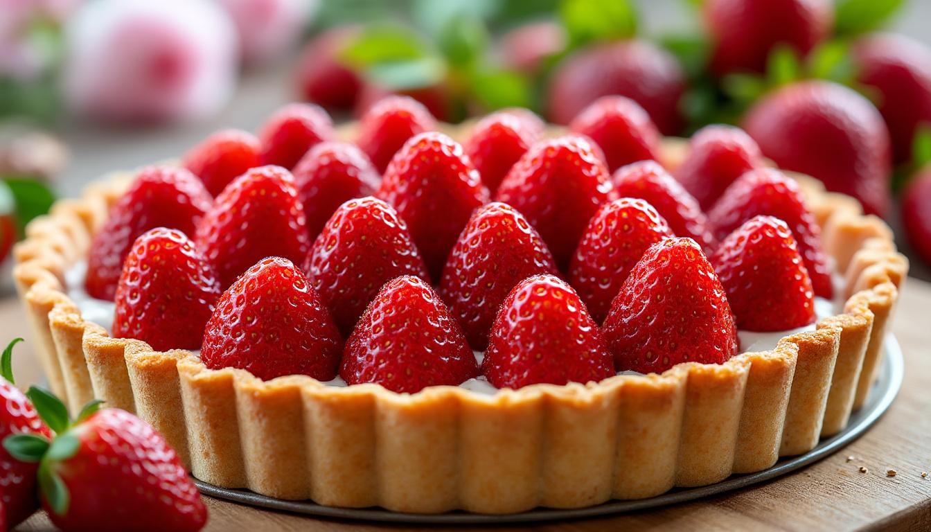 découvrez comment préparer une tarte aux fraises légère et savoureuse sans crème pâtissière, idéale pour un dessert frais et gourmand.