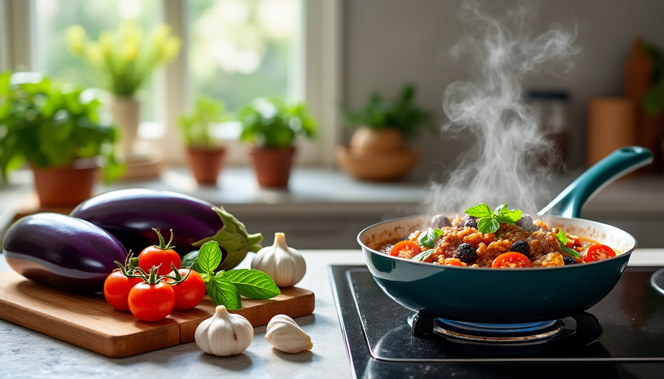 découvrez une recette d'aubergines simple et délicieuse pour préparer un plat savoureux en toute simplicité. idéal pour un repas rapide et gourmand.