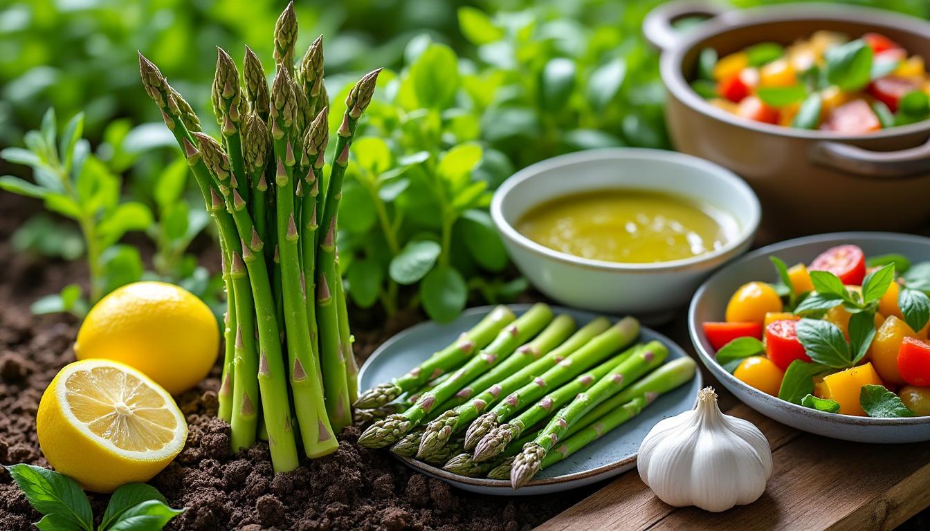 découvrez tout sur les asperges vertes : conseils de culture, bienfaits pour la santé et délicieuses recettes à savourer.