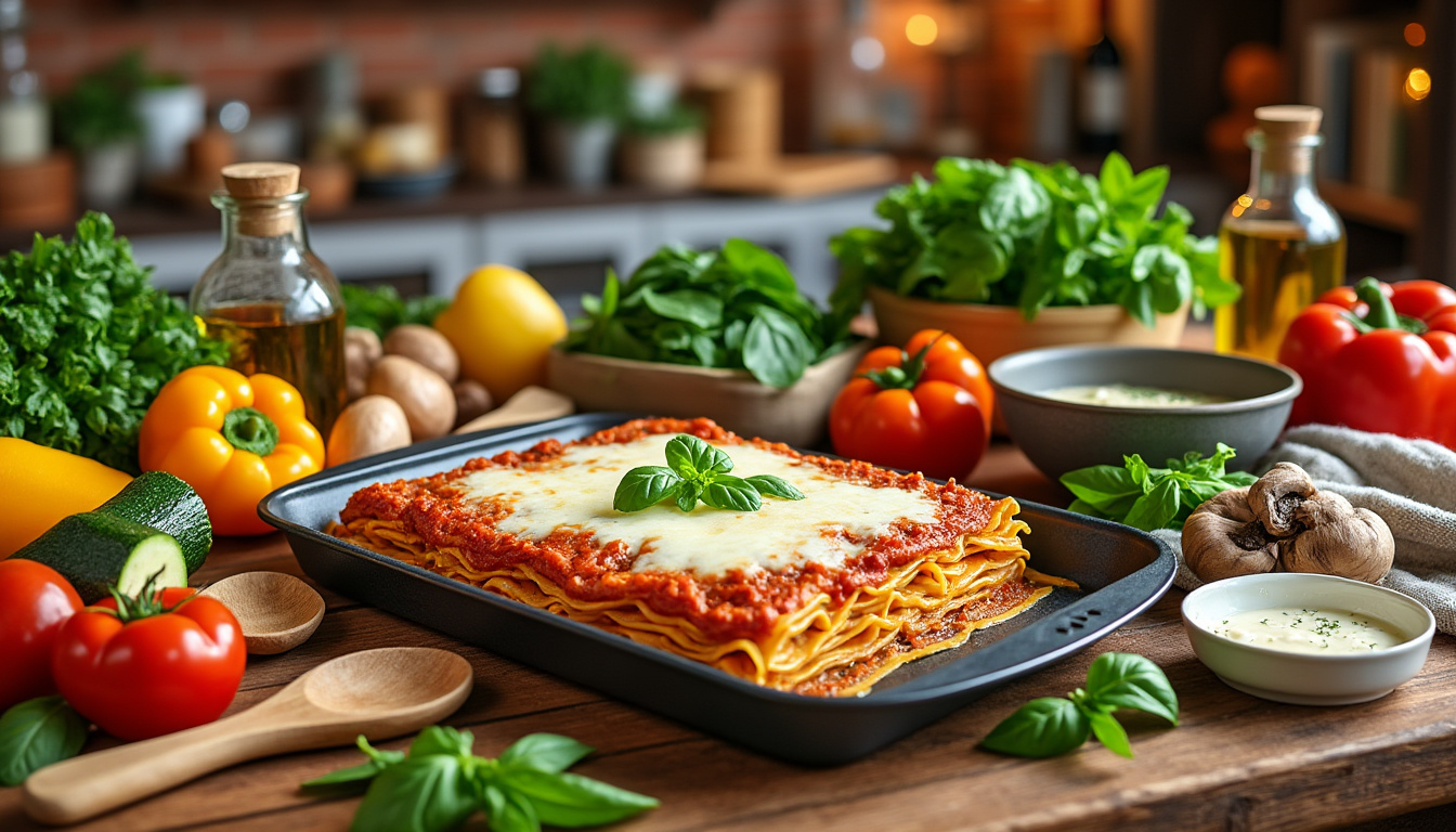 découvrez comment préparer de délicieuses lasagnes aux légumes maison, savoureuses et faciles à réaliser pour un repas gourmand et équilibré.