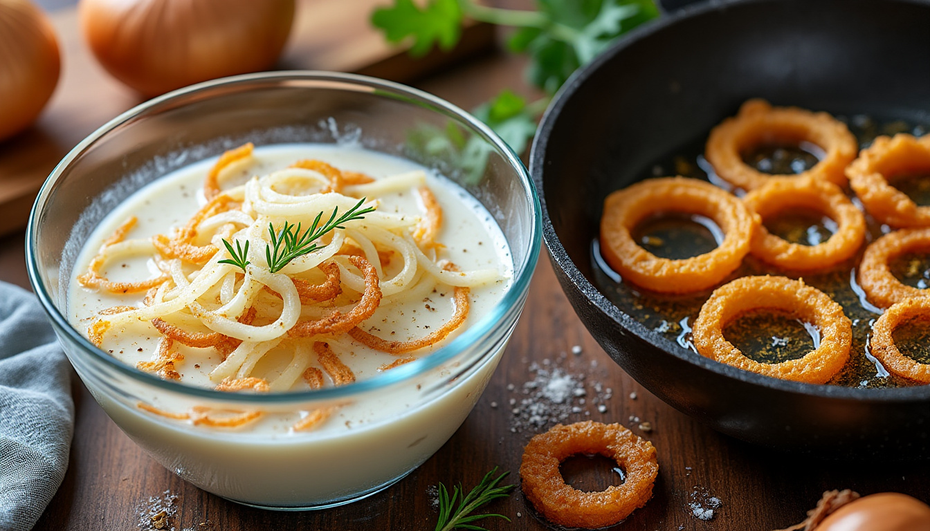 apprenez à préparer des oignons frits croustillants et savoureux chez vous grâce à notre guide simple et rapide. parfaits pour accompagner vos plats préférés !