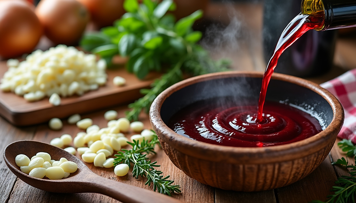 découvrez comment préparer une sauce échalote au vin rouge délicieuse et facile à réaliser, parfaite pour sublimer vos plats en quelques étapes simples.