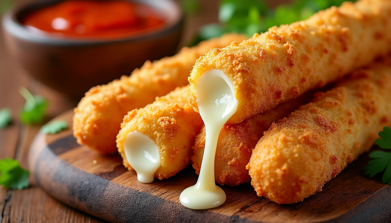apprenez à préparer des cheese sticks mozzarella croustillants et savoureux grâce à notre recette simple et rapide, idéale pour un apéritif gourmand.