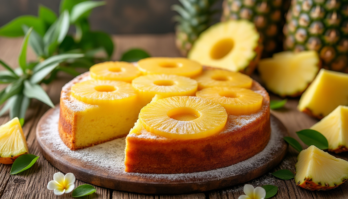 découvrez notre recette simple et rapide pour un gâteau à l'ananas moelleux, parfait pour toutes les occasions gourmandes.