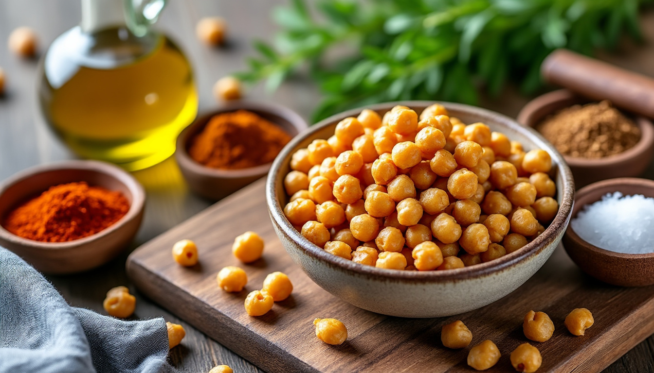 découvrez comment préparer des pois chiches grillés savoureux et croustillants en quelques étapes simples. une recette facile pour une collation saine et délicieuse.