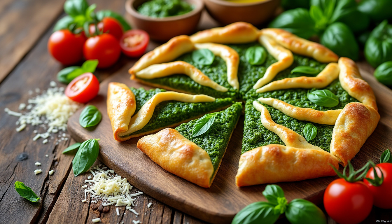 découvrez comment préparer une délicieuse tarte soleil pesto, parfaite pour régaler vos invités lors de vos apéritifs.