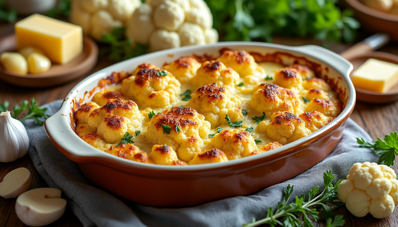 découvrez comment préparer un chou-fleur au gratin savoureux et facile avec notre recette simple, idéale pour un repas gourmand et rapide à réaliser.