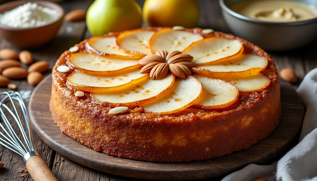 découvrez notre recette facile pour préparer un gâteau poire amande moelleux et gourmand, parfait pour toutes les occasions. suivez nos astuces pour un dessert savoureux et plein de douceur.