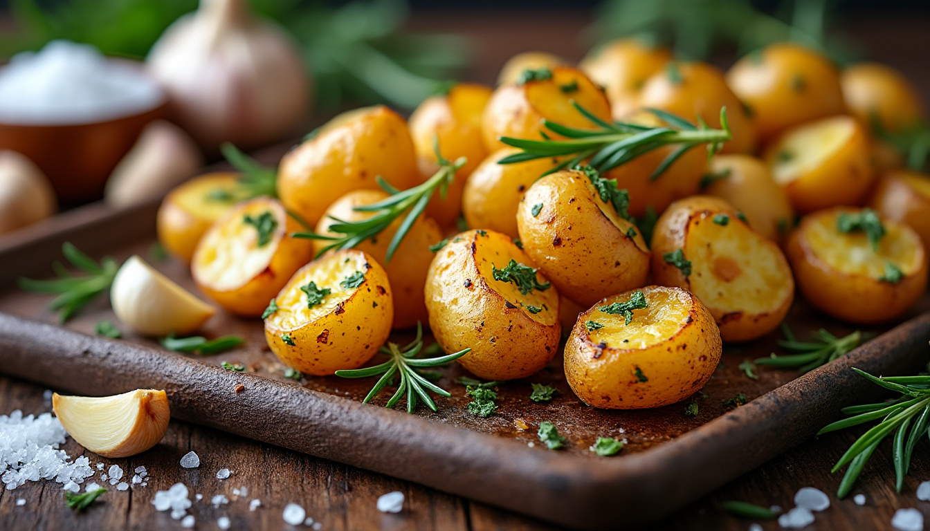 découvrez une recette facile et rapide de pommes de terre grenaille au four, parfaite pour un accompagnement savoureux et gourmand à partager en famille ou entre amis.